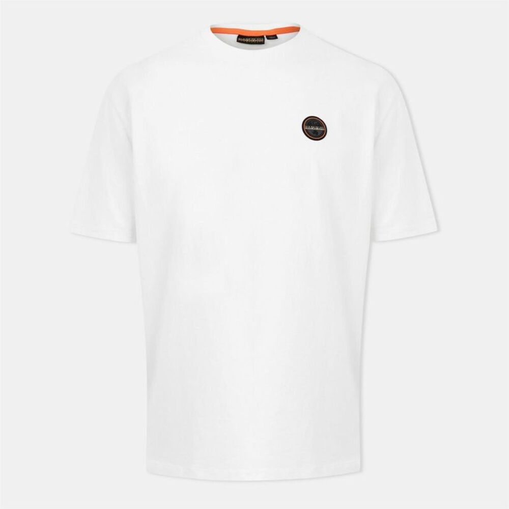 Napapijri Mens Recycled Cotton T-Shirt / Heron White